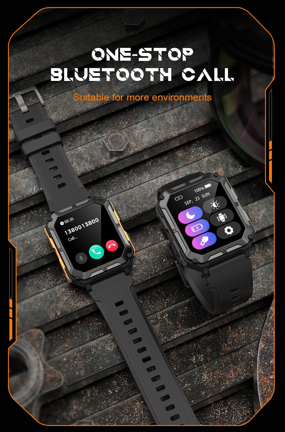 REVE100 New 5.2 Bluetooth Call Band with 123 Sports Modes 1.83-inch HD Large Screen 240 * 286 Resolution Smart Watch 2025