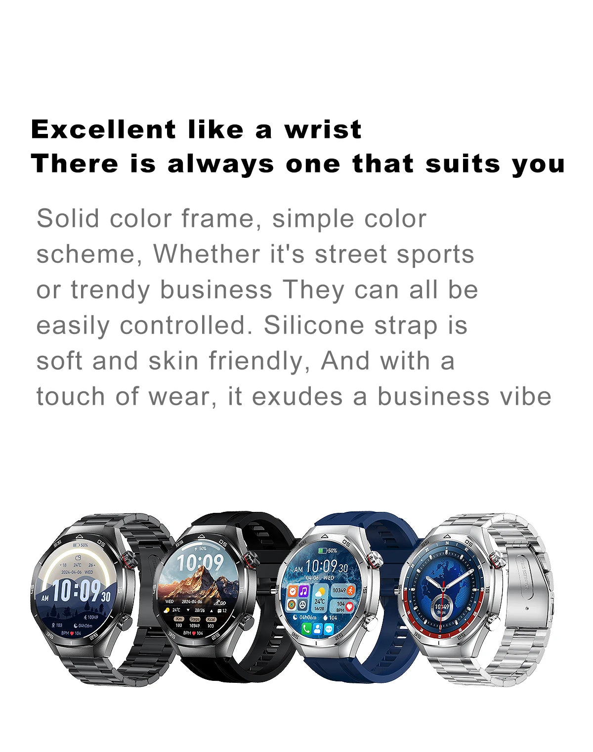 REVE100 Intelligent New Watch Customized Dial 1.52 Inches 360 * 360 Resolution Heart Rate Sleep Monitoring Business Men's Watch