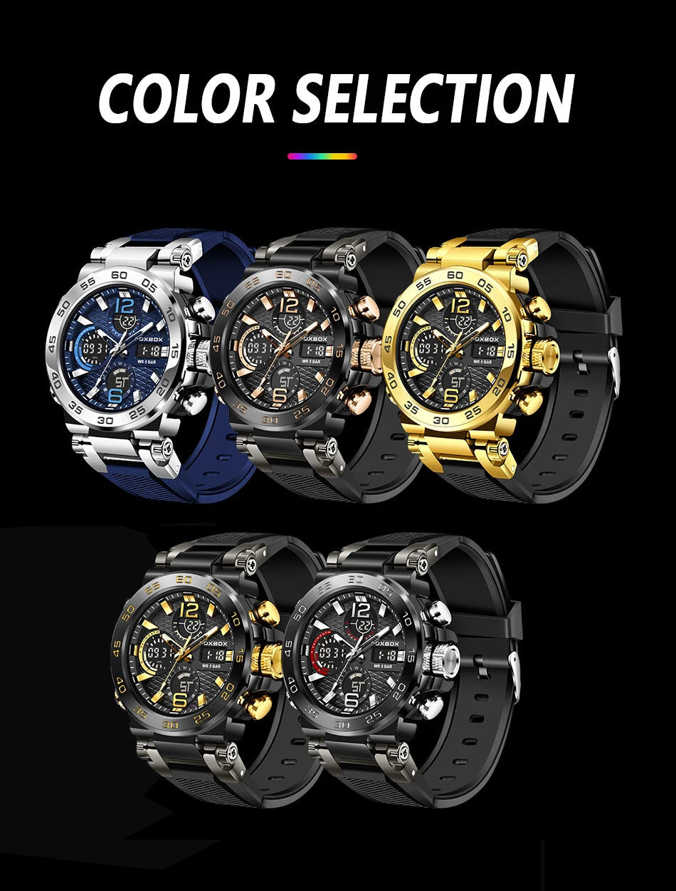 Watch Men Fashion Diver Watch Men Top Brand Luxury Sport Waterproof Military Chronograph Relógio Masculino+BOX