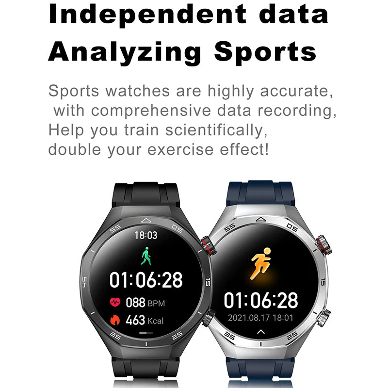 REVE100 Intelligent New Watch Customized Dial 1.52 Inches 360 * 360 Resolution Heart Rate Sleep Monitoring Business Men's Watch