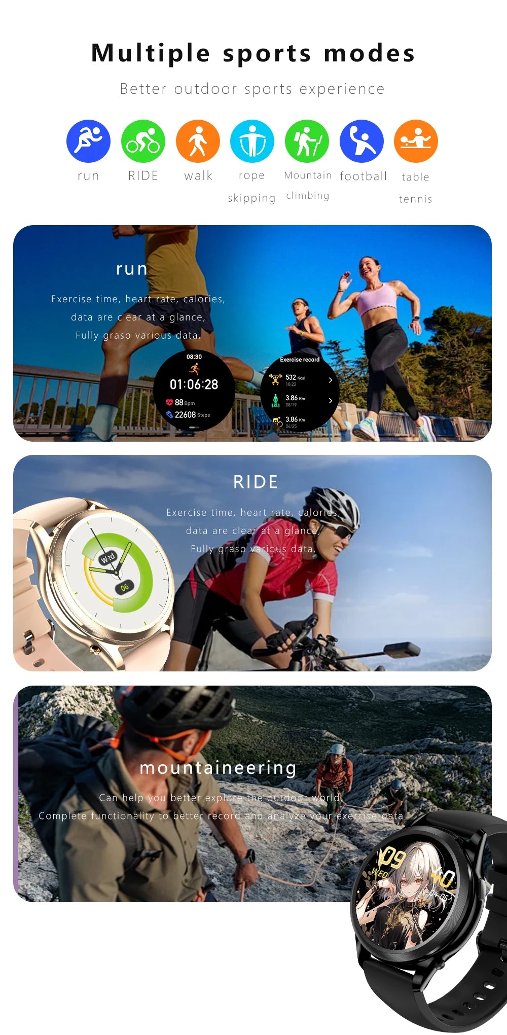 REVE100 Intelligent 5.0 Bluetooth Connection Call Watch 1.27-inch Screen IP67 Waterproof Heart Rate Sleep Monitoring Watch