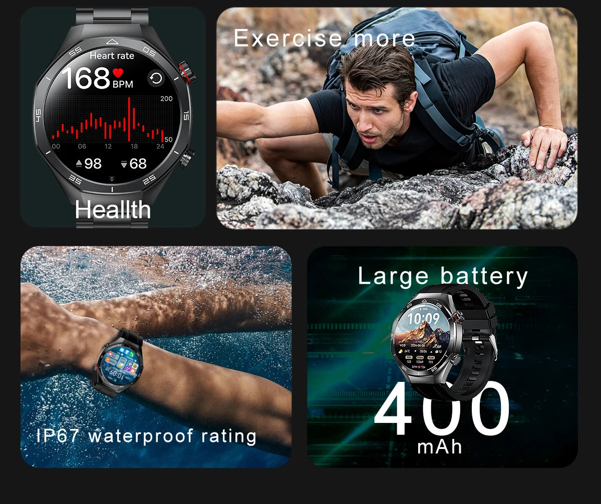 REVE100 Intelligent New Watch Customized Dial 1.52 Inches 360 * 360 Resolution Heart Rate Sleep Monitoring Business Men's Watch