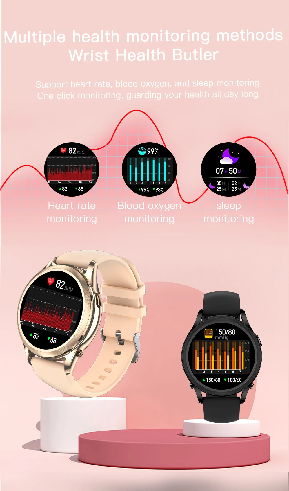 REVE100 Intelligent 5.0 Bluetooth Connection Call Watch 1.27-inch Screen IP67 Waterproof Heart Rate Sleep Monitoring Watch