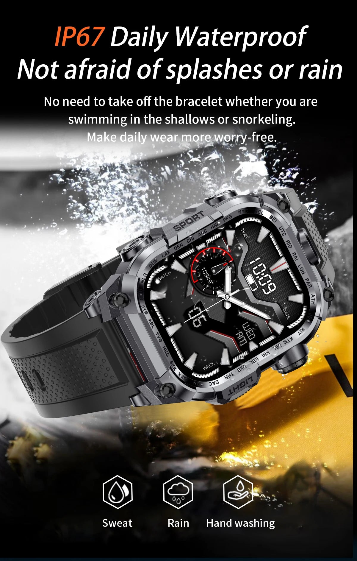 REVE100 New Smart Watch 2.01-inch TFT Screen 320 * 390 Resolution 650mAh Battery Heart Rate and Blood Pressure Monitoring Watch