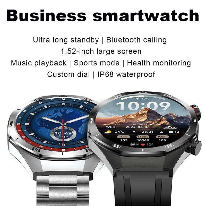 REVE100 Intelligent New Watch Customized Dial 1.52 Inches 360 * 360 Resolution Heart Rate Sleep Monitoring Business Men's Watch