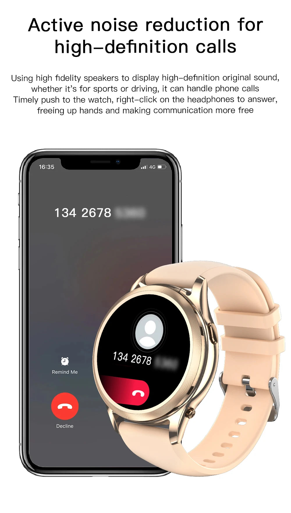 REVE100 Intelligent 5.0 Bluetooth Connection Call Watch 1.27-inch Screen IP67 Waterproof Heart Rate Sleep Monitoring Watch