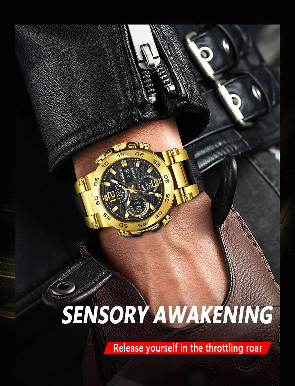 Watch Men Fashion Diver Watch Men Top Brand Luxury Sport Waterproof Military Chronograph Relógio Masculino+BOX